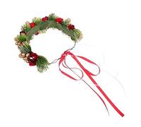 HEALEEP Weihnachten Stirnband mit Glocken Haarreif mit Kranz-motiv Tannenzapfenkranz Blumenkranz Haarschmuck für Frauen und Mädchen Zufällige Farbe