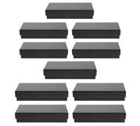 Healeved 10 Stück Teiliges Kleine Schwarze Rechteckige Uhrenbox aus Karton mit Rutschfestem Einsatz Eleganter Organizer für Armbanduhren Schmuckaufbewahrung und Stilvolles Geschenk