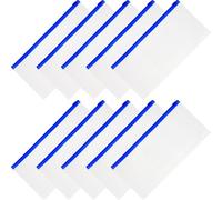 Healeved 10 Stück Transparente Leichte Kunststoff Federmäppchen mit Reißverschluss Kompakt Kratzfest Stifttasche für Schule Büro und Outdoor