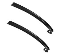 Healeved 2 Stück Langer Schwarzer Kunststoff Schuhlöffel Stabiler Schuhhilfe Helfer für Senioren und Kompakter Reise-schuhanzieher für Einfaches An Ausziehen