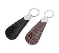 Healeved 2 Stück Pu Leder Kleiner Schuhlöffel Mit Schlüsselring Tragbarer Schuhheber Rückenschonend Für Reisen Und Alltag