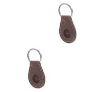 Healeved 2 Stück Schlüsselanhänger-halter-display Kollektor Schlüsselbund Gedenk- Slot Challenge-münzhalter-schlüsselanhänger Stichworte Münze Dark Brown Rindsleder