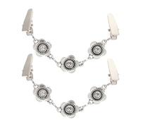 Healeved 2 Stück Vintage Pullover Schalclips aus Zinklegierung Rutschfeste Cardigan Kragenclips für Damen Elegante Strickjacken und Kleidungsclips