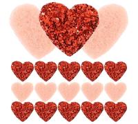Healeved 200 Stück Rote Pailletten Patches Herz 15cm Glänzende Selbstgemacht Schmuckverzierung für Kleidung Schuhe und Basteln