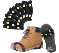 Healeved 3 Paar Eisspikes Für Schuhe rutschfeste Schuhgriffe Mit Elastischem Anti-Rutsch-Band Für Outdoor Wanderschuhe Und Steigeisen Zum Gehen Auf Schnee Und EIS