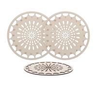 Healeved 3 Stück Holz Garnorganisatoren für Kreuzstich und Andere Fäden Natürlicher Holzhalter Verhindert Verheddern Tragbar für Stickprojekte Unterwegs