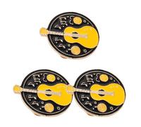 Healeved 3 Stück Teiliges Musik broschen set mit Gitarren Schlagzeug motiv Kreative Emaille pins aus Zinklegierung Langlebige Musik Schmuck anstecker für Kleidung Hüte Rucksäcke als