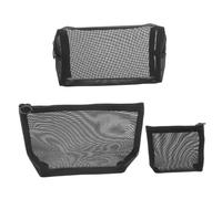 Healeved 3stücke Teilige Reise-aufbewahrungsbeutel aus Netzgewebe mit Reißverschluss Kosmetiktaschen zum Verstauen von Utensilien Tragbare Aufbewahrungsbeutel für Kleine Gegenstände