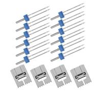 Healeved 4 Sets Teiliges Nähmaschinen-zwillingsnadel-Set mit Verstellbarem Rollsaum-nähfuß und Tack-fuß Doppelstift Nadeln Vielseitiges Profi-nähzubehör für Präzise Nähprojekte