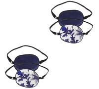 Healeved 4 Stück Low- -Brille aus Seide blickdichte seiden schlafmaske Strabismus-Augenklappe orthoptische Augenklappe einzel korrigierende Augenklappe Strabismus