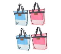 Healeved 4 Teilige Netz Tragetasche Für Den Strand Netz Duschtasche Duschtasche Fürs Fitnessstudio Kulturbeutel Tragbare Badetasche Fürs