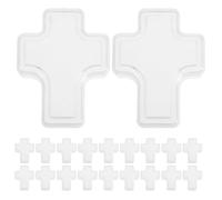 Healeved 50 Stück Transparente Vielseitige Aufbewahrungsbox aus Kunststoff Schmuckkästchen mit Kreuzform und Deckel für Armbänder für Tägliche Organisation und Geschenkverpackung
