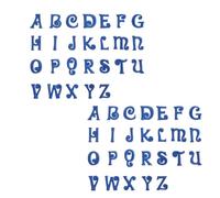 Healeved 52 Stück Alphabet Aufnäher zum Aufbügeln und Nähen Gestickte Buchstaben Applikationen aus Textil Blau Selbstgemacht Kleidung Dekoration für Baumwolle Schuhe und Taschen