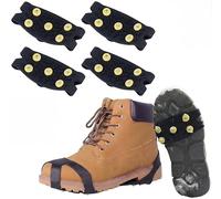 Healeved Anti Rutsch Schuhüberzieher Mit Stahlspikes Für Winter Schuhe 2 Paar Eisstollen Rutschfeste Schuhspikes Outdoor Wandern Klettern Schneespike Schutz