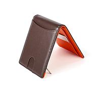 Healeved Echtleder Herren-geldbörse Ultradünn Klapp-geldbörse Mit RFID-Schutz Bankkartenfächer Münzfach Fotohalter Druckknopfverschluss Business-Tasche Für Täglichen Gebrauch