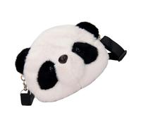 Healeved Leichte Panda Plüschtasche aus Pp Baumwolle mit Einfachem Design ein Schulter Umhängetasche für Reisen und Einkaufstouren in Schwarz