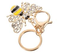 Healeved Metall Bienen Schlüsselanhänger Rucksack Anhänger Cartoon Biene Dekoration Schlüsselring Tasche Zubehör