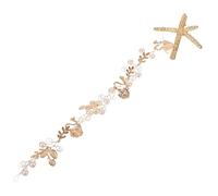 Healeved Perlen Haarband mit Seesternlegierung Leichtes Damen Haarschmuck für Brautfrisur Elegantes Stirnband für Festliche Anlässe