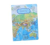 Healeved Reisepasshülle Pu Leder Weltkarten Motiv 3D Passhülle Unisex Leicht Langlebig Reise Organizer für Reisedokumente