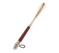 Healeved Schuhlöffel mit Langem Griff 31,5cm aus Zinklegierung und Buchenholz Ergonomischer Schuhanzieher für Senioren Männer Frauen Geeignet für Stiefel und Schuhe Tragbarer Reise