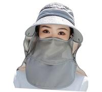 Healeved Sommer Sonnenhut Damen mit Breiter Krempe UV Schutz Kreative Gesichtsabdeckung für Gartenarbeit und Outdoor Aktivitäten