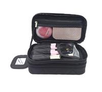 Healeved Tragbare Damen Kosmetiktasche Gitter Nylongewebe Organizer Kulturbeutel Reise Make up Tasche Mit Reißverschluss Schwarz