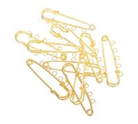 Healifty 10 Stück Sicherheitsnadeln aus Legierung mit 5 Löchern 5cm Lange Kiltnadeln zum Basteln und Nähen Metallbroschen für Kleidung Schals und Selbstgemacht Zubehör