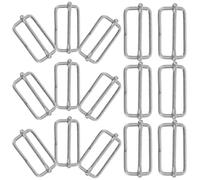 Healifty 100 Stück Schnallen und Verschlüsse für Rollen, Schiebe-Gürtelschnalle Schnellverschluss, für Handwerk und Rucksack, 32 x 16 x 2,8 mm (bronze) 20pcs silber