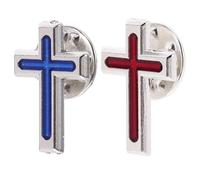 Healifty 2 Stück Kommunion Kreuz Anstecknadeln für Herren Metall Broschen in Silber Religiöse Anstecker für Anzug und Taufe Vielseitiges Schmuckzubehör