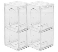 Healifty 4 Stück Uhrenboxen aus Kunststoff Transparent mit Deckel Uhrenaufbewahrungsbox für Herren und Damen Organizer für Zuhause und Reisen