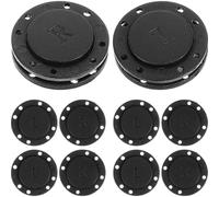Healifty 6 Paar Magnetknöpfe zum Aufnähen, 8 Löcher, Druckknöpfe, zum Annähen, Basteln, Tasche, Jacken, Scrapbooking (schwarz), Magnet, Schwarz , 2.2*0.2cm