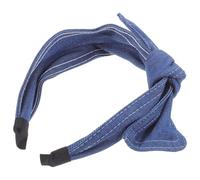 Healifty Breites Jeans Haarband mit Schleife Damen Stabiles Stirnband für Vielseitige Frisuren Modischer Haarschmuck für Alltag und Party