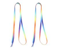Healifty Elastische Regenbogen Schnürsenkel 1 Paar aus Polyester