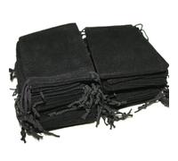 Healifty Flanell Kordelzugbeutel 2 Stück Extra 30x45cm Schwarz Fusselfreier Multifunktionsbeutel für Haartrockner Aufbewahrung Schmuck und Reise