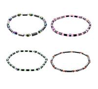 Healifty Hämatit Fußkette Mit Acryl Perlen Damen Herren Leichtes Knöchelarmband Für Alltag Party Geschenk Mode Fußkettchen