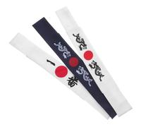 Healifty Japanisches Stirnband 3 Stück pack aus Polyester Sport und Koch Stirnbänder Waschbare Kopfbedeckung für Karate Running und Cosplay