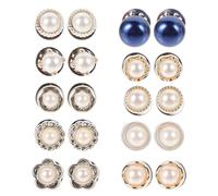 Healifty Kunststoff Edelstahl Druckknöpfe 20 Stück Unsichtbare Knöpfe für Damen Geeignet für Rock und Manteldekorationen Selbstgemacht Kleidungsschmuck