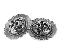 Healifty Vintage Manschettenknopf Knopfabdeckungen 2 Stück aus Altsilberfarbenem Metall Dekorative Knopfkappen für Herren Damen Hemden Formelle Knopfzubehör für Besondere Anlässe