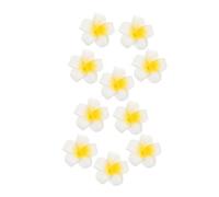 HEALSOPTHY 10 Stück Hawaiianische Frangipani Haarspangen 4cm aus Eva Künstliche Plumeria Blüten Tropischer Haarschmuck für Damen Strand Urlaub Luau Partys