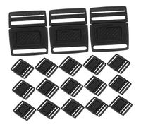 HEALSOPTHY 100 Stück Teiliges Kunststoff Center Release Schnallen Leichte Flache Verschlüsse für Hüte Riemen Taschen Rucksack und Sportausrüstung Praktische und Einfache Bedienung Schwarz