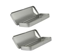 HEALSOPTHY 2 Stück Weißblech Bleistiftbox Mit Deckel Rechteckiger Multifunktionaler Stifte Organizer Für Schule Haushalt 160x54x20mm