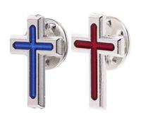 HEALSOPTHY 2stücke Christliche Kreuz Anstecknadeln für Männer Langlebige Holy Communion Brosche mit Detailreichem Design Eleganter Anzug Pin für Religiöse Feiern Stilvolles Accessoire