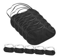 Healvian 10 Stück Schlafaugenmasken aus Leichtem Polyester mit Doppeltem Elastischem Band Lichtundurchlässig und Bequem für Reisen Zuhause und Hotel Passt Sich dem Gesicht