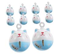 Healvian 10 Stück Teiliges Feng Shui Glücksbringer Katzen und Küken Glocken Robustem Eisen Vielseitige Anhänger für Halsketten Armbänder und Schlüsselanhänger Dekorative DIY Schmuck und