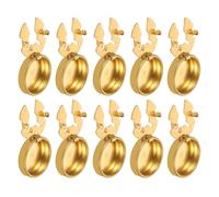 Healvian 15 Stück Kupfer Knopfabdeckungen Manschettenknöpfe 17,5mm ohne Nähen Schutz Zierüberzüge für Herren und Damenhemden Blusen Jeans Modulares Nähzubehör