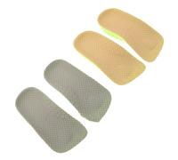 Healvian 2 Paar Pu Einlegesohlen mit Halber Länge 3,5cm Fersenerhöhung Atmungsaktive Massage Einlegesohlen mit Stützstruktur für Sport und Arbeitsschuhe Bequeme Höhenerhöhung für Damen