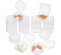 Healvian 20 Stück Kleiner Aufbewahrungsbox Transparent aus Kunststoff mit Deckel Ohrstöpsel Etui und Schmuckschatulle für Reise und Kleine Gegenstände