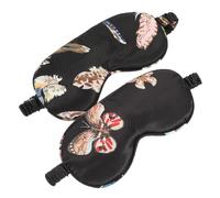 Healvian 2stücke Pack Elastische Schlafmasken Für Reisen Und Zuhause Lichtundurchlässige Augenbinder Atmungsaktive Schlafmasken Mit Verstellbarem Riemen Bequeme Augenmasken Aus Weichem Mate