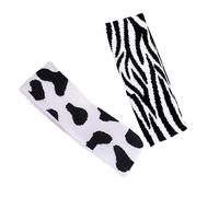 Healvian 2stücke Stirnband Retro Wickel Zebrastreifen-kopfschmuck Schwarz-weiß Design Für Erwachsene Jugendliche Junge Mädchen Reisen Zubehör