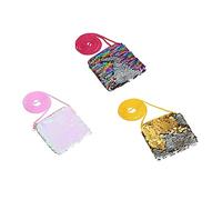 Healvian 3stücke Teiliges Pailletten Junge Mädchen-Portemonnaie Kleine Quadratische Geldbörse Für Mädchen Handliche Mit Glitzernden Münzbeuteln Modische Junge Tasche Für Kleingeld